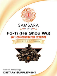 Samsara Herbs Fo-Ti Extract Powder (8oz/227g) (He Shou Wu) - 20:1 Concentrated Extract