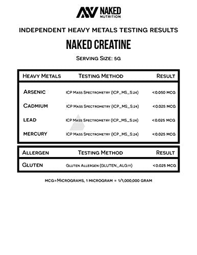 Pure Creatine Monohydrate – 200 Servings - 1,000 Grams, 2.2lb Bulk, Vegan, Non-GMO, Gluten Free, Soy Free. Aid Strength Gains, No Artificial Ingredients - NAKED CREATINE