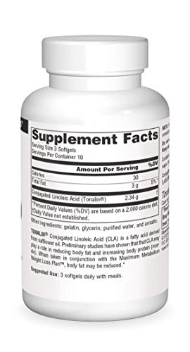 SOURCE NATURALS Tonalin Cla 1000 Mg Soft Gel, 30 Count