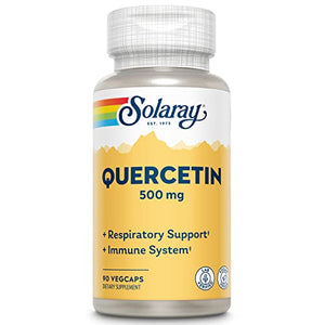 Solaray Quercetin 500 mg, Supports Sinus, Respiratory, Immune Function & Normal, Healthy Uric Acid Levels, 90 VegCaps