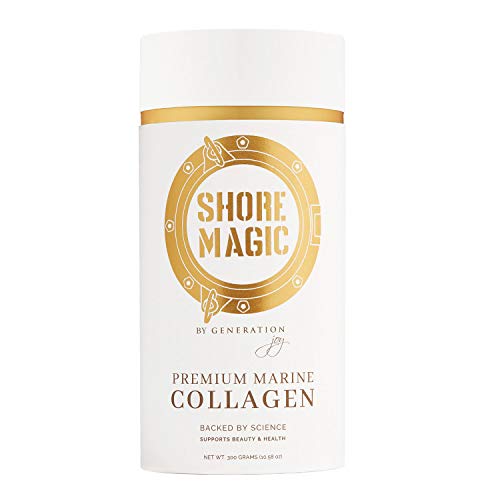 Shore Magic Marine Collagen Powder, Hydrolyzed Marine Collagen Peptides Powder, Sustainably Sourced Wild Fish Skin Collagen, Odorless & Unflavored - Approx. 30 Day Supply, 300g Canister