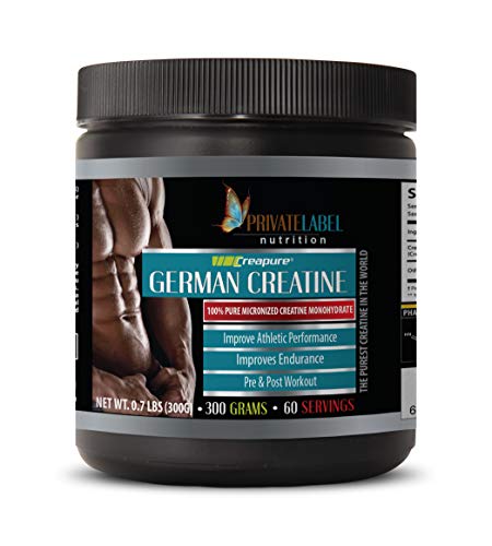 pre Workout for Men Fat Burner - German CREATINE Powder CREAPURE - PRE & Post Workout - Creatine for Lean Muscle - 1 Can 300 Grams (60 Servings)