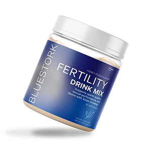 Blue Stork Men’s Fertility Drink Mix: Honey Peach Flavor, Fertility Supplements for Men, Hormone Balance for Men, Vitamin B12, Horny Goat Weed, Niacin, Ginseng, Women-Owned, 30 Servings