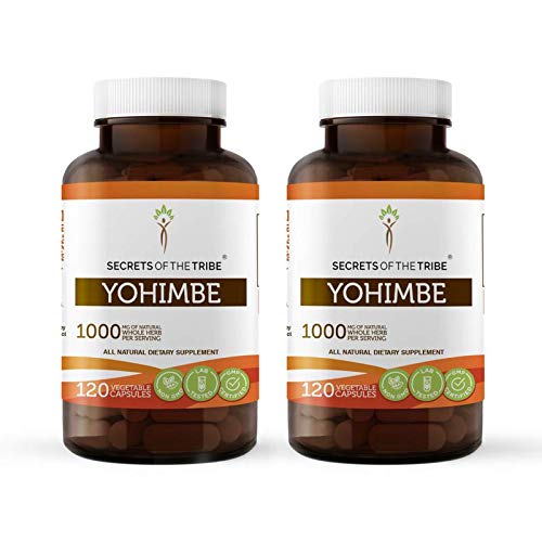 Yohimbe 120 Capsules(2 pcs.), 1000 mg, Wildcrafted Yohimbe (Pausinystalia yohimbe) Dried Bark (2x120 Capsules)