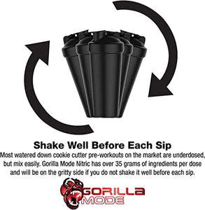 Gorilla Mode Nitric Stimulant Free Pre-Workout – Best Tasting and Most Effective Stimulant Free Pre-Workout / Massive Pumps · Vasodilation · Power / 698 Grams (Lemon Lime)