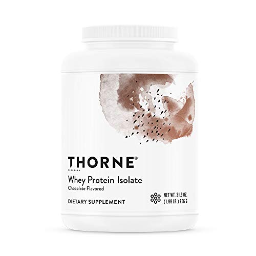 Thorne Research - Whey Protein Isolate - Easy-to-Digest Whey Protein Isolate Powder - NSF Certified for Sport - Chocolate - 31.9 Oz