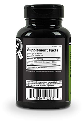 VitaDirect Quercetin 880mg, 120 Capsules - 60 Servings