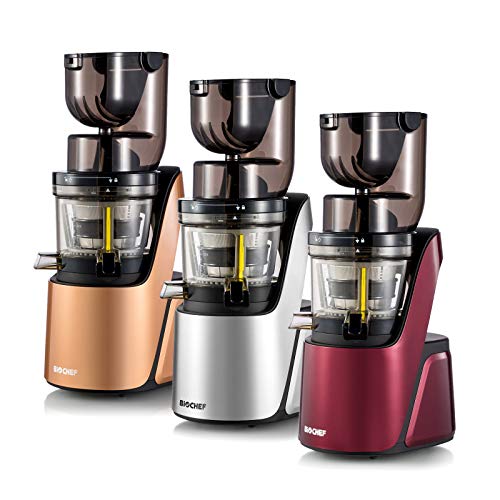 BioChef Quantum Whole Slow Juicer - With powerful 300 W motor, wide chute (3.15 x 3.15 inch) & many accessories in bronze