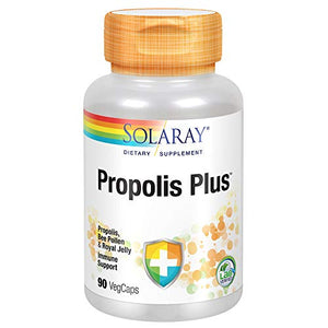 Solaray Propolis Plus | Healthy Immune System Support with Propolis, Bee Pollen & Royal Jelly | 90 VegCaps