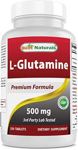 Best Naturals L-Glutamine 500 mg 250 Tablets