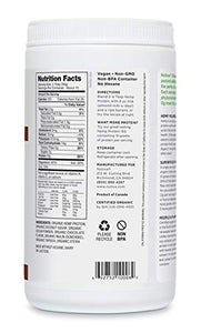 Nutiva Organic Cold-Pressed Raw Hemp Seed Protein Powder, Chocolate, 16 O, USDA Organic, Non-GMO, Whole 30 Approved, Vegan, Gluten-Free & Keto, Plant Protein with Essential Amino Acids