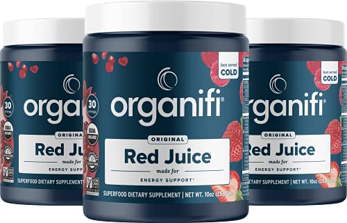 Organifi: Red Juice- Organic Superfood Powder - Energy Support - 3 Pack - Loaded with Antioxidants - Helps Support Energy