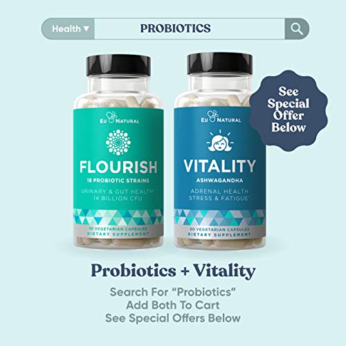 Vitality Adrenal Support, Cortisol Manager, Fatigue Fighter – Stress Relief, Healthy Cortisol, Focused Energy – Ashwagandha, Magnesium, L-Tyrosine – 60 Vegetarian Soft Capsules