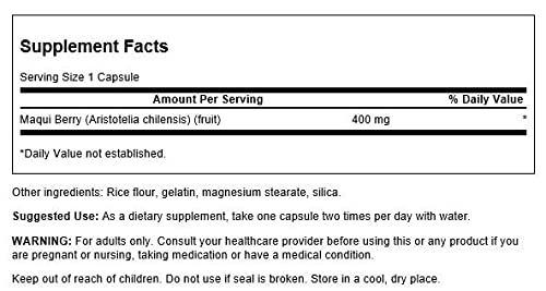 Swanson Full Spectrum Maqui Berry 400 mg 60 Caps 2 Pack