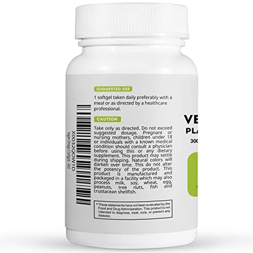 Vegan Omega-3 Softgels by Kate Naturals (2-Pack). Algal Oil Softgels to Support Brain Function & Cognition. Omega 3 Fish Oil Alternative. 300 DHA & 150 EPA. (2-Pack)