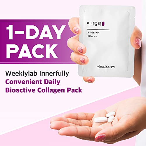 Weeklylab Innerfully- Daily Collagen Peptides Packs for Men & Women, Convenient on-The-go Weekly Packets, Low Molecular Weight Collagen, Bioactive Collagen Peptides for Skin