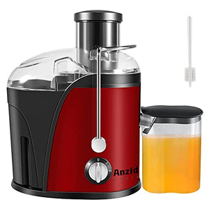 110V Juicer Machines Vegetable and Fruit, Red Centrifugal juicers Best Sellers Easy to Clean with Brush, Juice Extractor Machine with Wide Mouth Feed Chute, Multi Speed Control