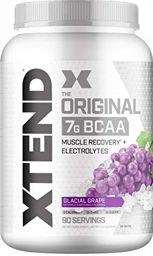 XTEND Original BCAA Powder Glacial Grape | Sugar Free Post Workout Muscle Recovery Drink with Amino Acids | 7g BCAAs for Men & Women | 90 Servings