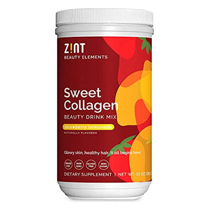 Zint Sweet Collagen Powder Beauty Drink Mix (Strawberry Lemonade): Delicious Hydrolyzed Collagen Peptides Protein Supplement - Grass-Fed, Zero Sugar, Non-GMO, Gluten-Free, 10 oz