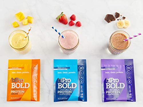 BiPro Bold Milk & Whey Protein Powder Isolate for Every Lifestyle, Creamy Vanilla, 2 Pounds - No Added Sugar, Suitable for Lactose Intolerance, Gluten Free, Contains Prebiotic Fiber