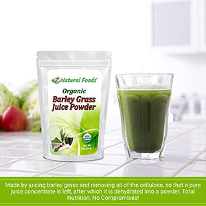 Organic Barley Grass Juice Powder - 1 lb - Amazing Green Superfood Perfect For Smoothies, Drinks, Recipes - Rich In Vitamins, Minerals, Antioxidants - Raw, Vegan, Non GMO