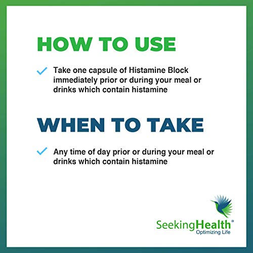 Seeking Health | Histamine Block | DAO Supplement Enzyme | Food Intolerance | Histamine Intolerance | GI Tract Supplements | Dhist Capsules (30 Count)