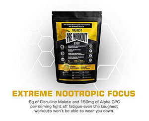 The Best Pre Workout Ever All Natural Nootropic Preworkout Powder - Clean Energy Boost Focus & Strength - Muscle Builder Supplement for Men & Women - Keto Friendly Plant Based & Electric Lemonade…