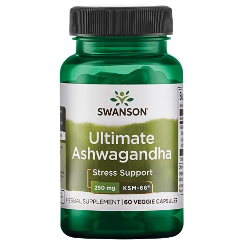 Swanson Ultimate Ashwagandha Ksm-66 250 Milligrams 60 Veg Capsules