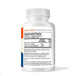 Bulletproof Zinc with Copper Capsules, 120 Count, Minerals and Antioxidant Supplement for Immunity and Mood