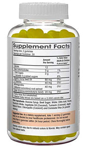 Ashwagandha Gummies with L-Theanine, GABA, and Hemp- Ashawanga Supplement Stress Reducing Calm Gummies for Relaxation - Vegan, Dairy Gluten and Free, Apple Flavored. 60 Count.