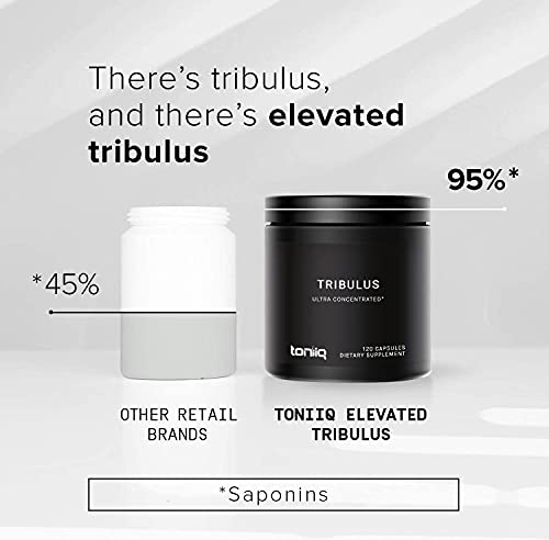 Ultra High Strength Tribulus Capsules - 95% Steroidal Saponins - 1300mg Concentrated Extract Formula for Testosterone - 120 Caps