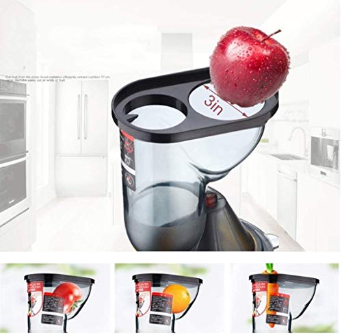 wan QIN Juicer Machines, Masticating Juicer, 3.15-Inch Wide Chute Cold Press Juicer, Easy to Clean with Brush, Carrot Slow Juicer Machine, Quiet Motor/Reverse Function
