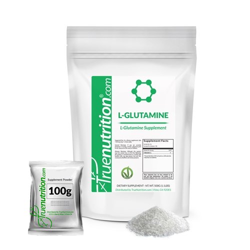 True Nutrition - L-Glutamine Powder - Supports Intense Workout Recovery and Nitrogen Balance - Vegan Amino Acid Supplement - 500g