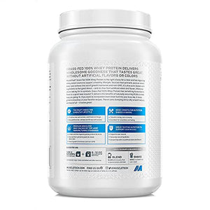 Grass Fed Whey Protein | MuscleTech Grass Fed Whey Protein Powder | Protein Powder for Muscle Gain | Growth Hormone Free, Non-GMO, Gluten Free | 20g Protein + 4.3g BCAA | Deluxe Vanilla, 1.8 lbs