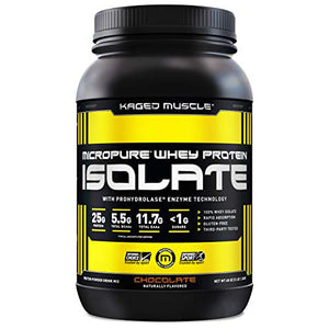 Kaged Muscle Whey Protein Powder 100 Whey Protein Isolate for Post Workout Recovery 3lbs, Chocolate, 48 Ounce