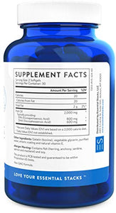 Essential Stacks Burpless Fish Oil Omega 3 - Triple Strength (1400mg EPA DHA Per Serving), Enteric Coated, Molecularly Distilled & No Fishy Burps OR Aftertaste.