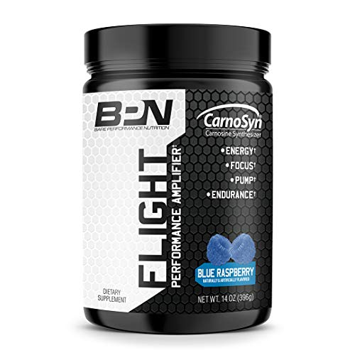 Bare Performance Nutrition, Flight Pre Workout, Energy, Focus & Endurance, Formulated with Caffeine Anhydrous, DiCaffeine Malate, N-Acetyl Tyrosine (30 Servings, Blue Raspberry)