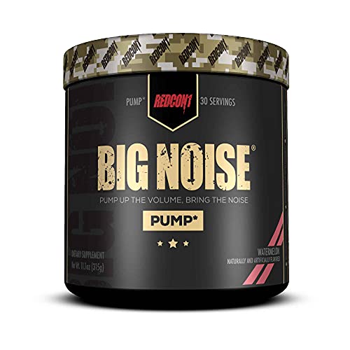 Redcon1 Big Noise Pump Formula (30 Servings) - Non-Stim, Increased Energy and Focus, Vasodilator, Intense Pumps (Watermelon)