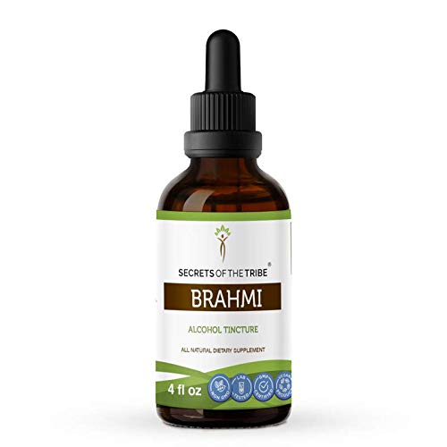 Brahmi Alcohol Liquid Extract, Organic Brahmi (Bacopa Monnieri) Dried Herb (4 fl oz)