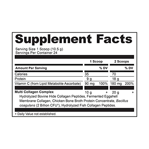 Collagen Powder Protein by Ancient Nutrition, Multi Collagen Vanilla Protein Powder, 24 Servings, Vitamin C, Hydrolyzed Collagen Peptides Supports Skin and Nails, Gut Health, Joint Supplement, 9oz