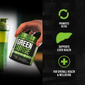 Green Surge Green Superfood Powder Supplement - Keto Friendly Greens Drink w/Spirulina, Wheat & Barley Grass, Organic Greens - Green Tea Extract, Probiotics & Digestive Enzymes - Lemon Lime - 30sv