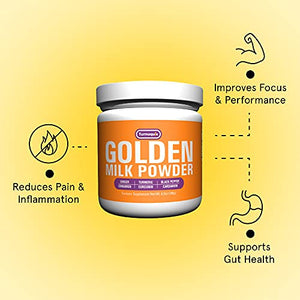 Organic Golden Milk Turmeric Powder Mix (180 Servings) + Superfood Blend of Ginger, Black Pepper, Curcumin, Cinnamon, Cardamom - Anti Inflammatory, Non-GMO, Vegan, Keto, Ayurvedic - Turmaquik