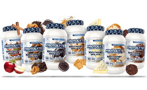 VMI Sports | ProtoLyte Whey Isolate Protein Powder | Low Calorie Whey Protein Powder for Weight Loss | Protein Powder for Muscle Gain | Digestive Enzymes | Non-GMO (Apple Cinnamon, 1.6 Pound)