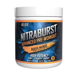 Giant Sports International NITRABURST Pre Workout Powder, Increase Blood Flow, Boosts Strength and Energy, Improve Exercise Performance, Creatine Free (Guava Mango, 30 Servings)