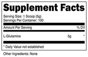 XPI RAW L-Glutamine Powder 500 Grams - Non-GMO, Gluten Free Powder