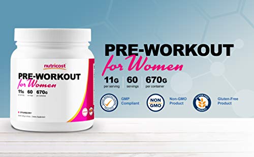 Nutricost Pre-Workout Powder for Women Strawberry (60 Serv)