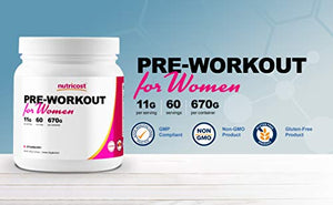 Nutricost Pre-Workout Powder for Women Strawberry (60 Serv)