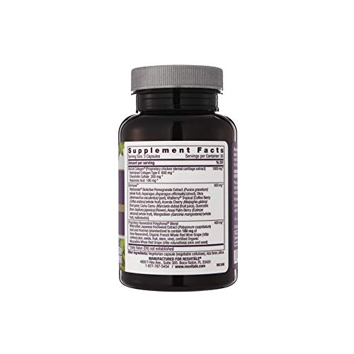 ResVitale Ultra Collagen Enhance - Anti Aging Skin Care and Joint Supplement with Hydrolyzed Collagen Peptides, Hyaluronic Acid, Resveratrol, Grape Seed Extract and DERMAVAL™ Bioactive Blend, 90 Caps