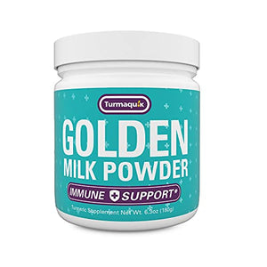 Organic Turmeric Powder, Golden Milk Immunity Aid Drink, Superfood Blend Black Pepper, Curcumin, Cinnamon, Cardamom, Vitamins C, D, B6, B12, Zinc, Golden Milk Latte Immune Support Drink, 180 Servings