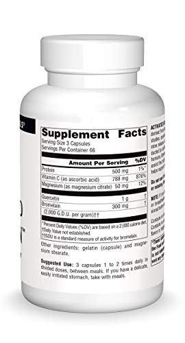 Source Naturals Activated Quercetin - Plant-Derived Bioflavonoid Complex - Seasonal & Immune Defense - 200 Capsules